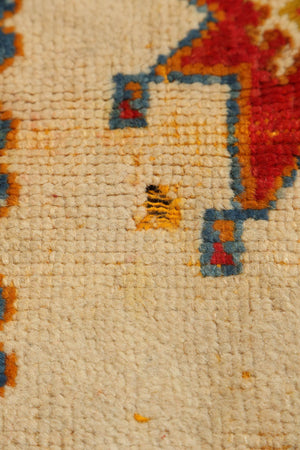1960s Vintage Moroccan Orange Berber Rug