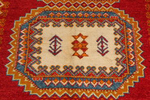1960s Vintage Moroccan Orange Berber Rug