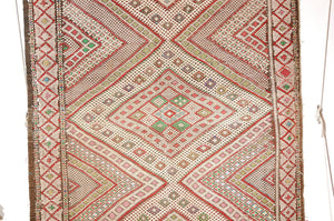 Vintage Zaiane Moroccan Tribal Runner Rug, circa 1960