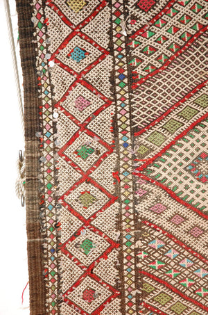 Vintage Zaiane Moroccan Tribal Runner Rug, circa 1960