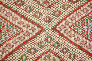 Vintage Zaiane Moroccan Tribal Runner Rug, circa 1960