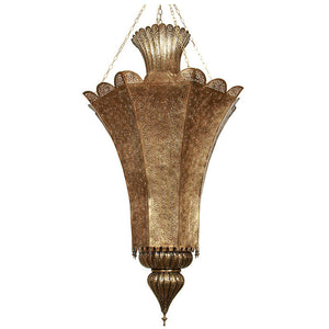 Moroccan brass chandelier