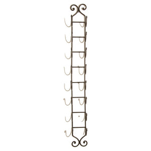 Wrought Iron Hand Forged Wall Mount Wine Rack