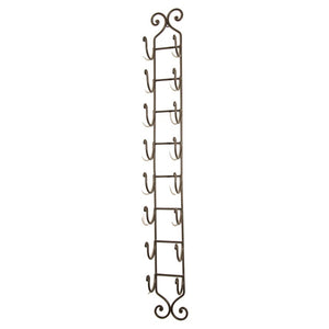 Wrought Iron Hand Forged Wall Mount Wine Rack