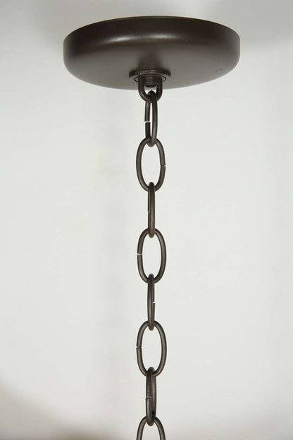 Moorish Chandelier in Brass and Glass, Hand-Crafted, Spain, 1920