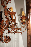 Large French Iron Chandelier