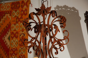 Large French Iron Chandelier