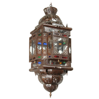 Moroccan Glass Pendant Handcrafted