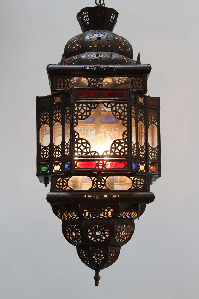 Moroccan Glass Pendant Handcrafted
