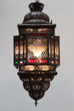 Moroccan Glass Pendant Handcrafted