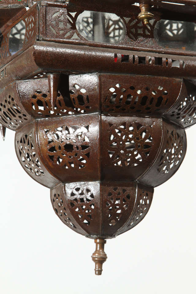 Moroccan Glass Pendant Handcrafted