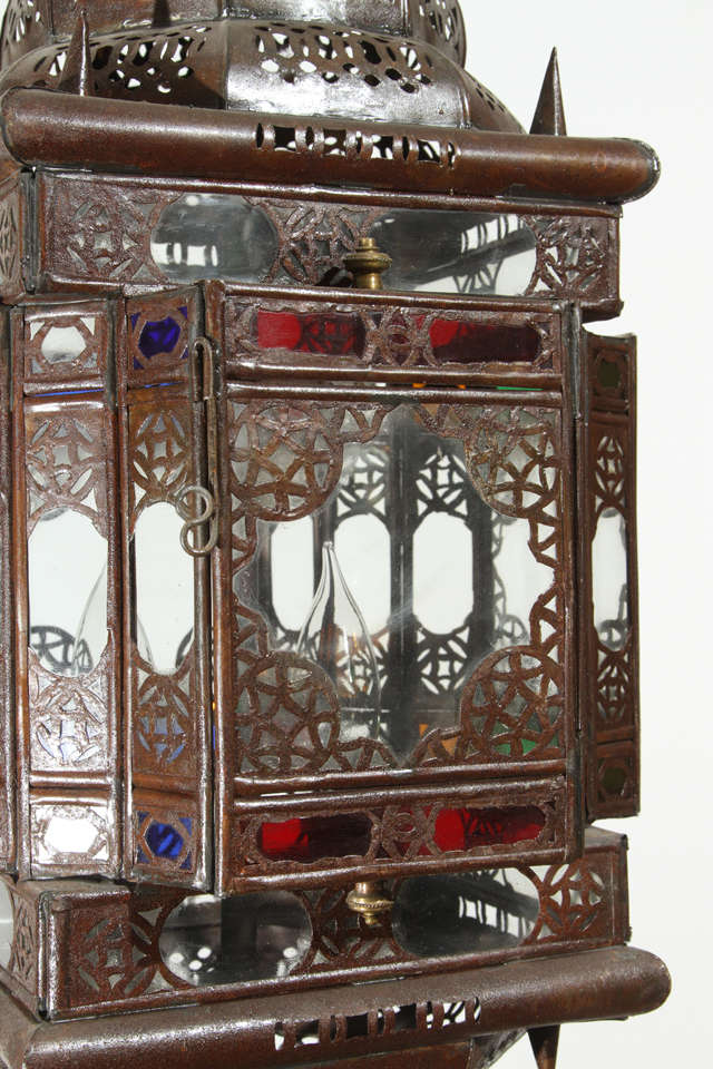 Moroccan Glass Pendant Handcrafted
