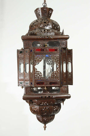 Moroccan Glass Pendant Handcrafted
