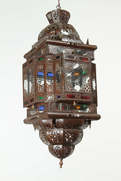 Moroccan Glass Pendant Handcrafted