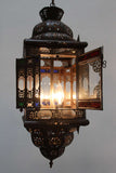 Moroccan Glass Pendant Handcrafted