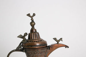 19th c Antique Middle Eastern Dallah Turkish Ottoman Bronze Copper Coffee Pot