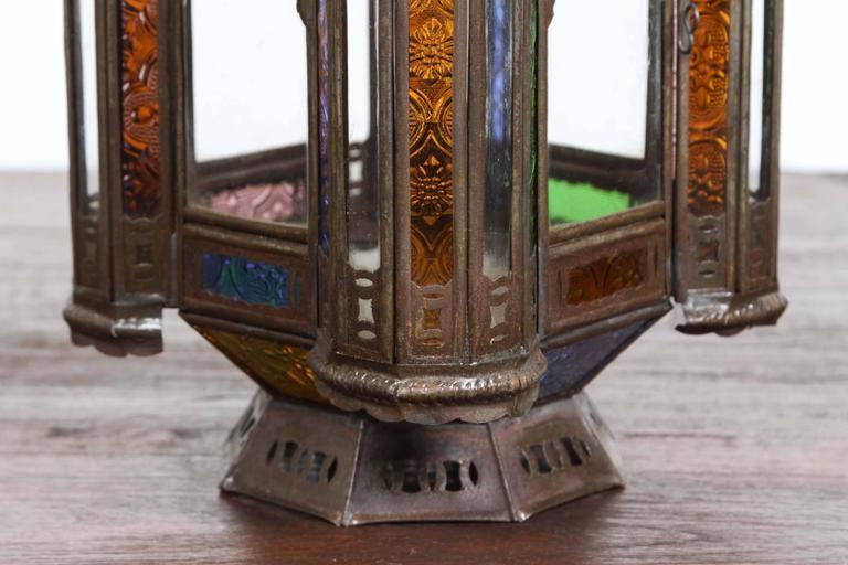 Vintage Moroccan Moorish Glass Lantern