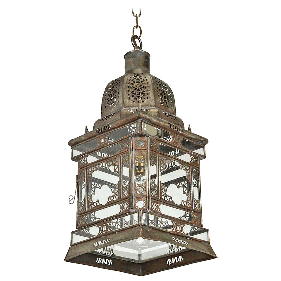 Moroccan Moorish Hanging Glass Lantern