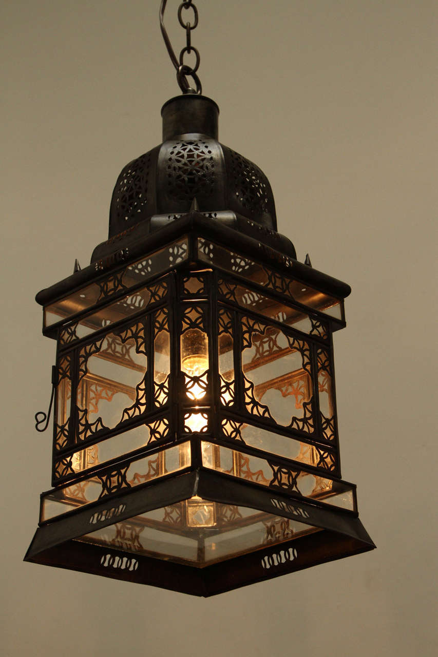 Moroccan Moorish Hanging Glass Lantern