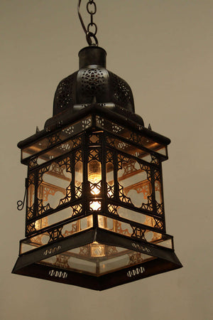 Moroccan Moorish Hanging Glass Lantern