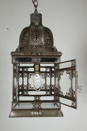 Moroccan Moorish Hanging Glass Lantern