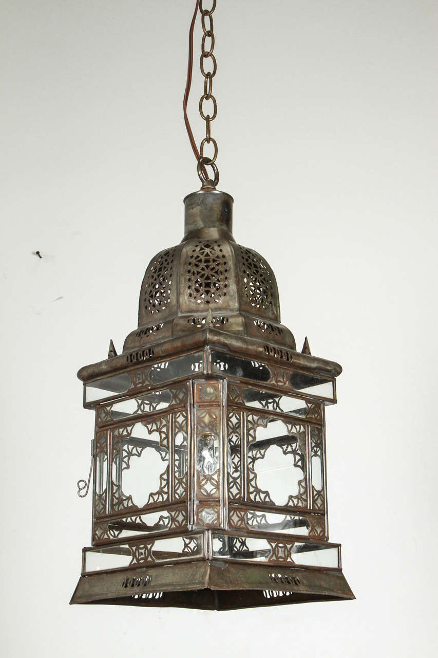 Moroccan Moorish Hanging Glass Lantern