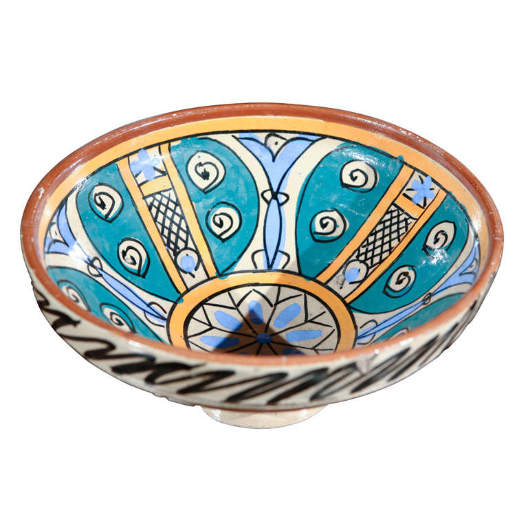 Moroccan Antique Pottery Bowl