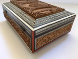19th Century Anglo-Indian Jewelry Box with Lidded Compartments