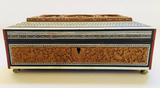 19th Century Anglo-Indian Jewelry Box with Lidded Compartments