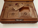 19th Century Anglo-Indian Jewelry Box with Lidded Compartments