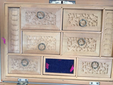 19th Century Anglo-Indian Jewelry Box with Lidded Compartments