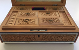 19th Century Anglo-Indian Jewelry Box with Lidded Compartments
