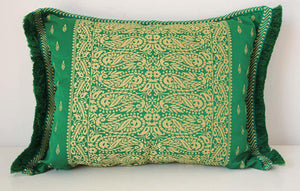 Large green store pillows