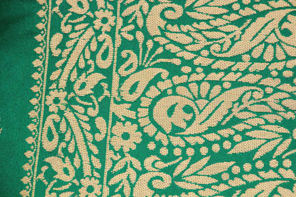 Large Moroccan Damask Green Bolster Lumbar Decorative Pillow