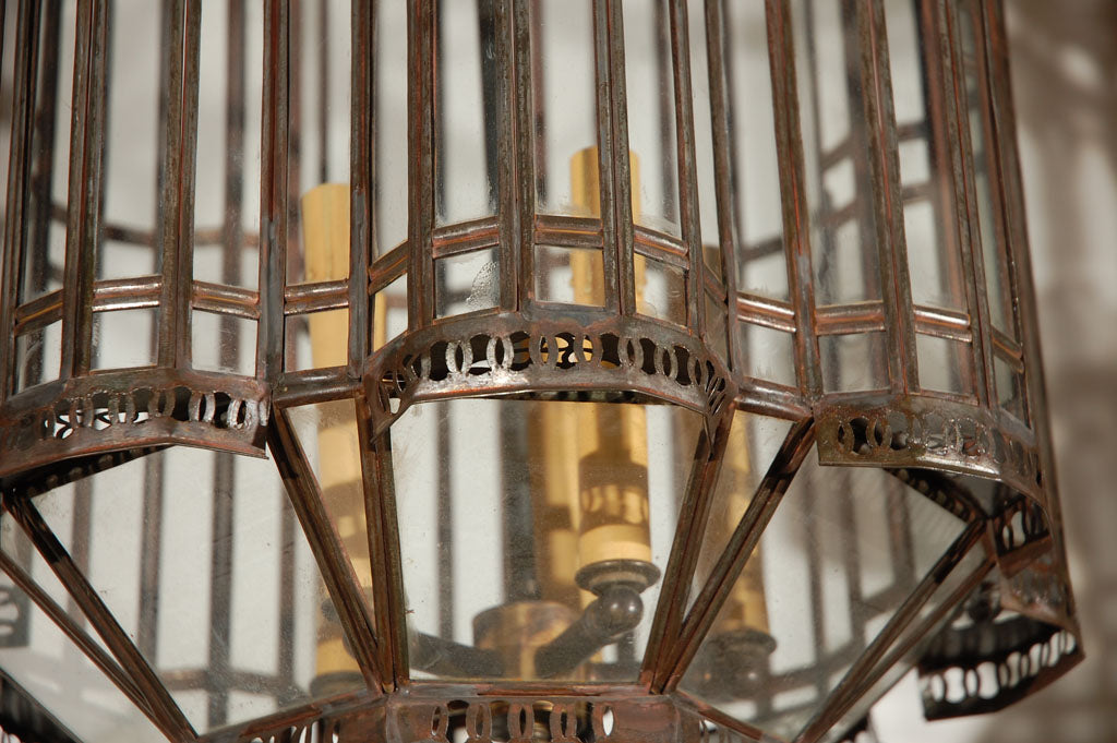 Moroccan Large Clear Glass Pendant Chandelier