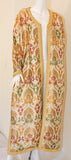Elegant Moroccan Damask Metallic Floral Caftan