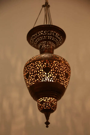 Moorish Brass Hanging Light Fixture