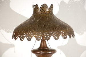 Middle Eastern Moorish Syrian Brass Pierced Floor Lamp