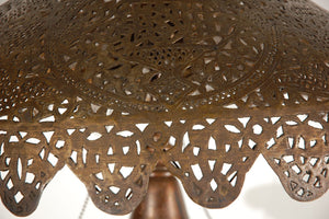Middle Eastern Moorish Syrian Brass Pierced Floor Lamp