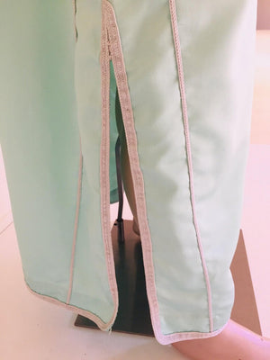 Moorish Turquoise Blue 1970s Maxi Dress Caftan
