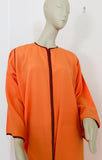 Moroccan Orange Kaftan Maxi Dress Caftan Size Large