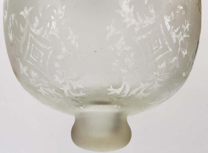 1970s Anglo-Indian Frosted Glass Bell Jar Lantern with Brass Fittings – view 3