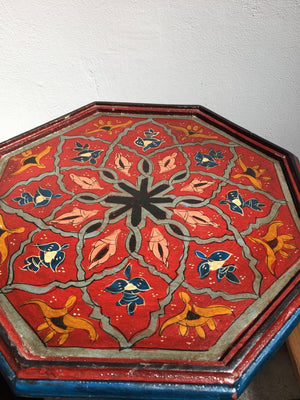 1960s Moroccan Moorish Pedestal Octagonal Table