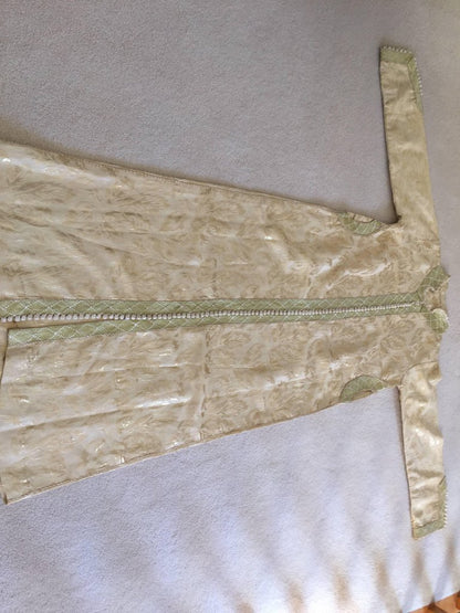 Moroccan Metallic Gold Brocade Kaftan, Maxi Dress Kaftan from Morocco, Africa