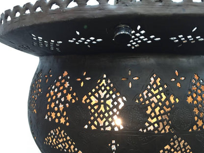 Antique 19th Century Hand-Crafted Moorish Pierced Brass Turkish Chandelier