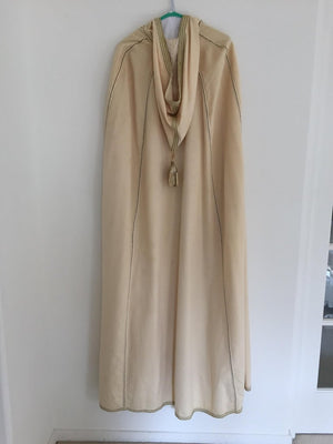 Elegant Moroccan Caftan Hooded Wool Burnous Cape, circa 1970