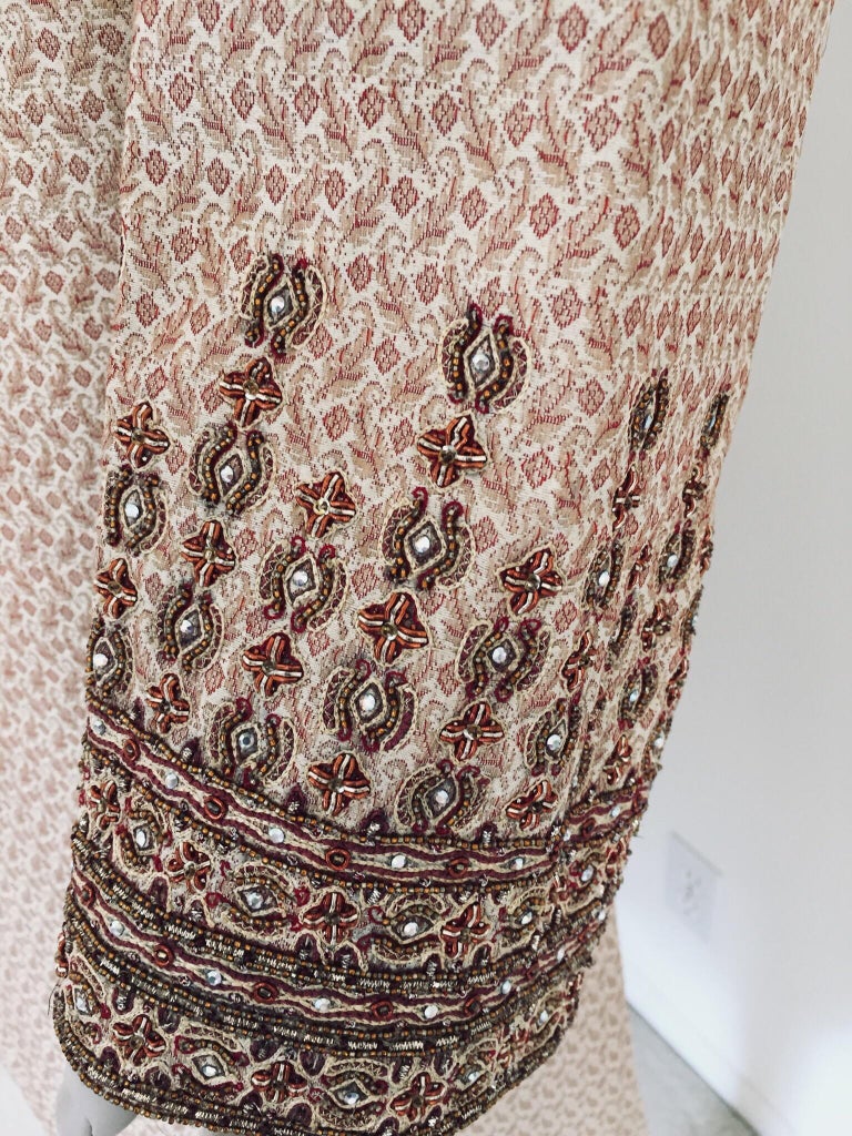Gold Brocade Gentleman Indian Wedding or Party Maharaja Sultan Tuxedo Coat