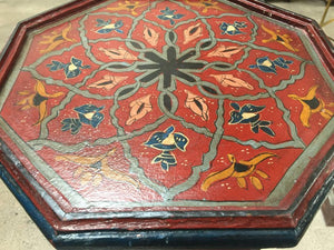 1960s Moroccan Moorish Pedestal Octagonal Table