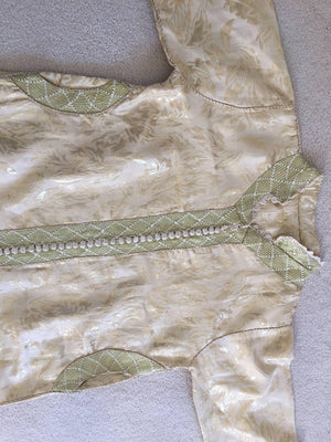 Moroccan Metallic Gold Brocade Kaftan, Maxi Dress Kaftan from Morocco, Africa