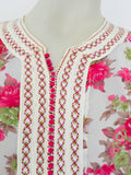 1970 Moroccan Caftan Metallic Pink Floral Silk Kaftan